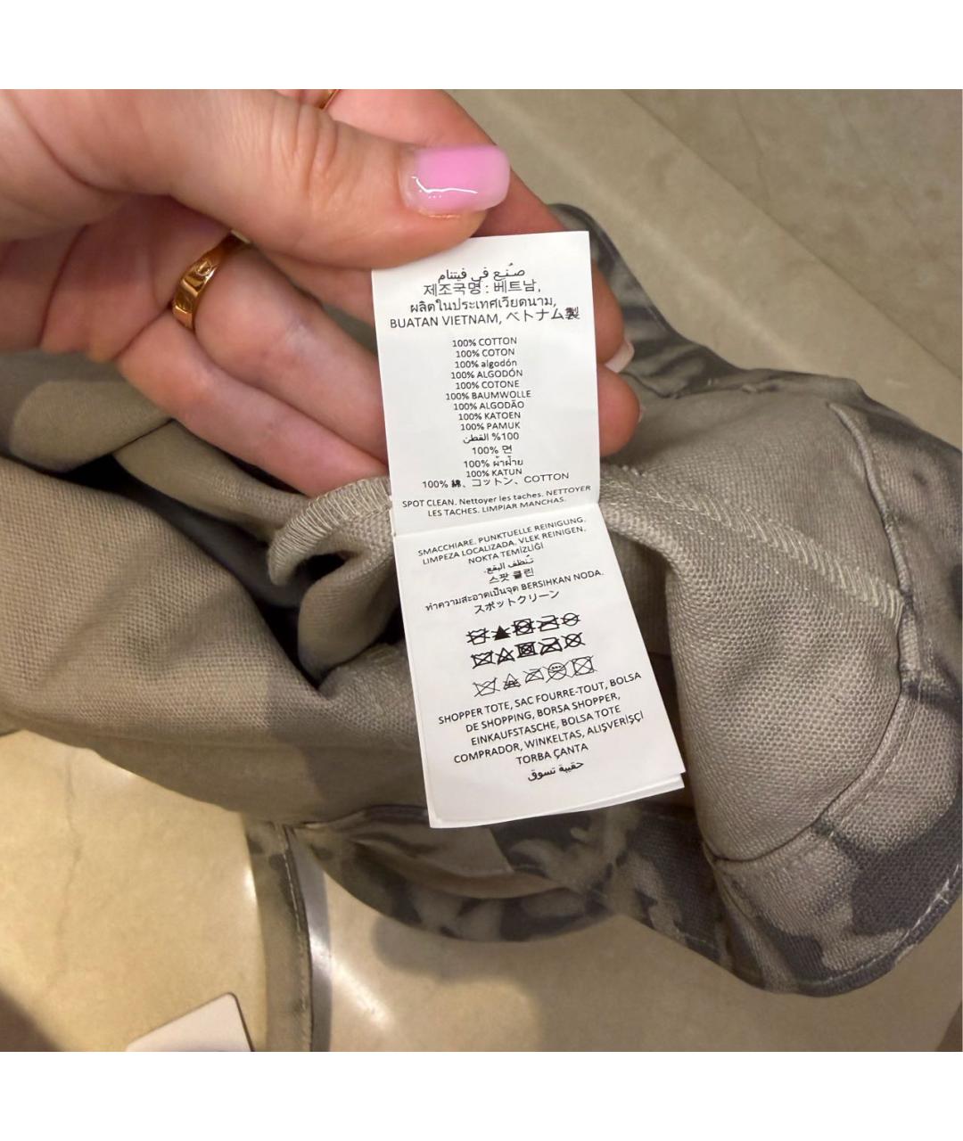 ALO YOGA Серая хлопковая дорожная/спортивная сумка, фото 8