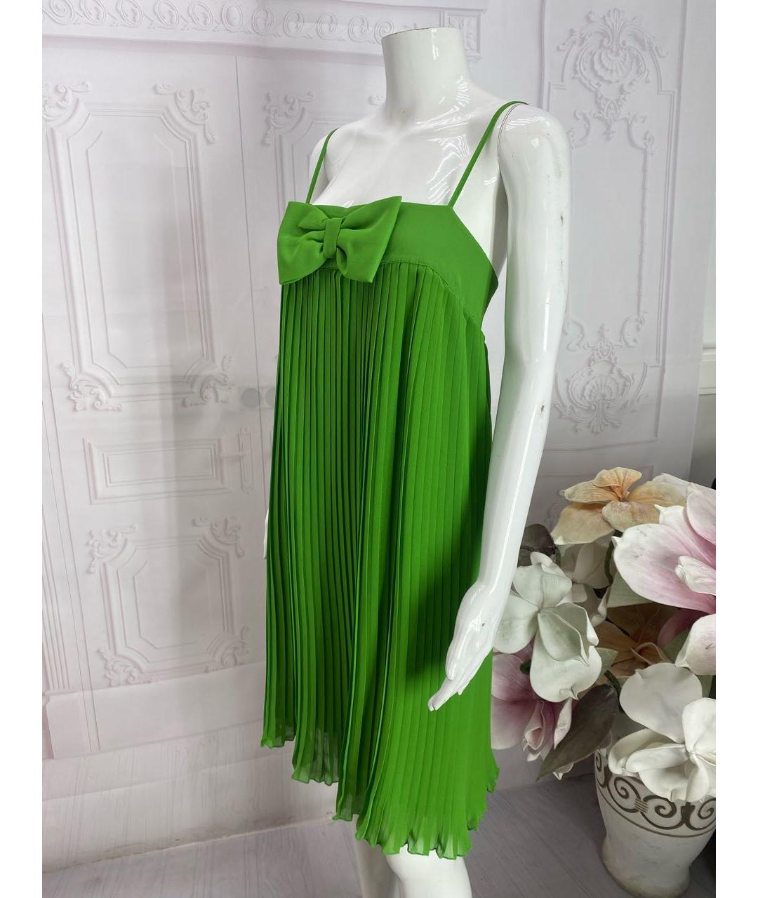 TWIN-SET Зеленые полиэстеровое повседневное платье, фото 6
