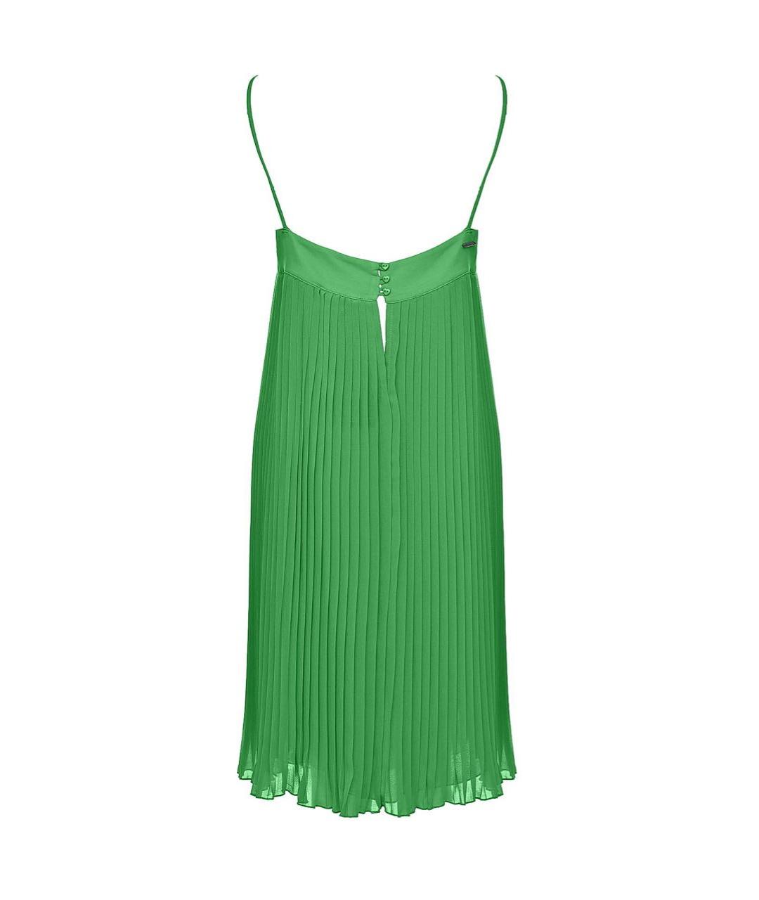 TWIN-SET Зеленые полиэстеровое повседневное платье, фото 2