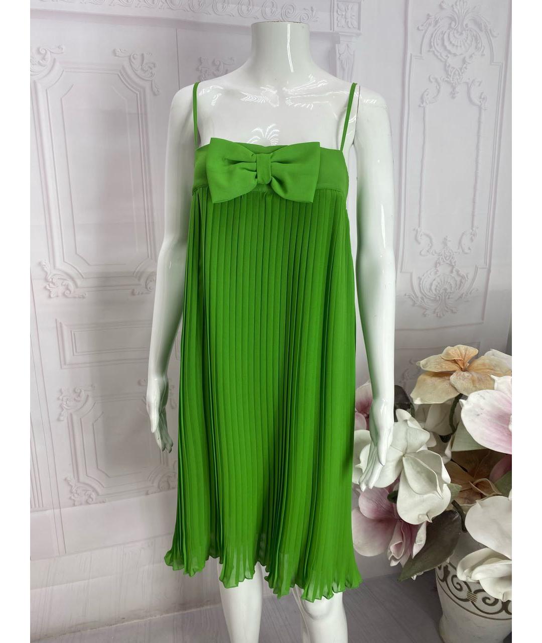 TWIN-SET Зеленые полиэстеровое повседневное платье, фото 5
