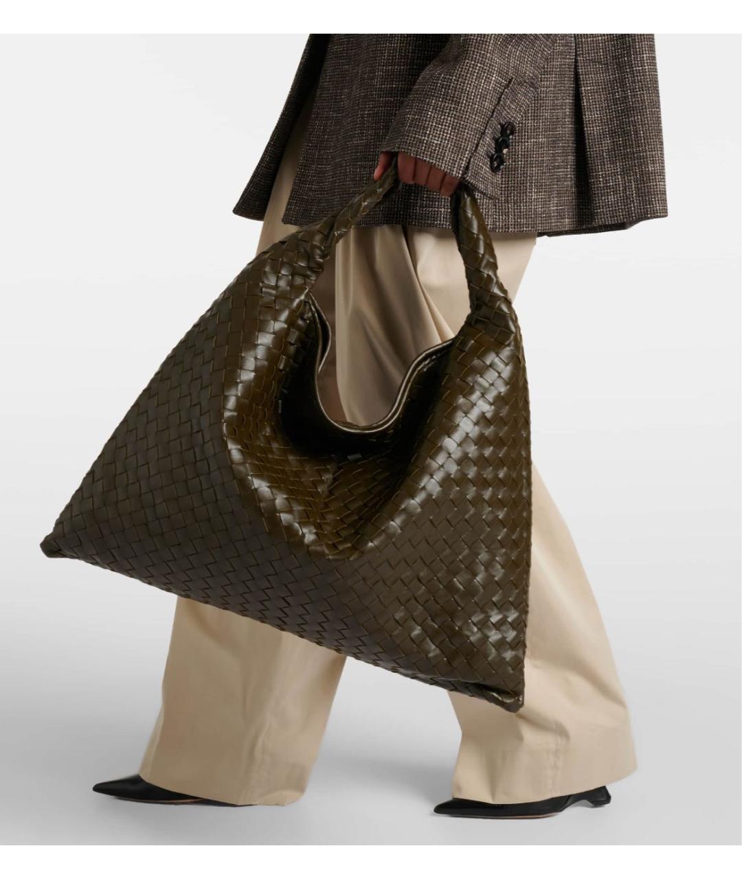 BOTTEGA VENETA Коричневая кожаная сумка тоут, фото 3