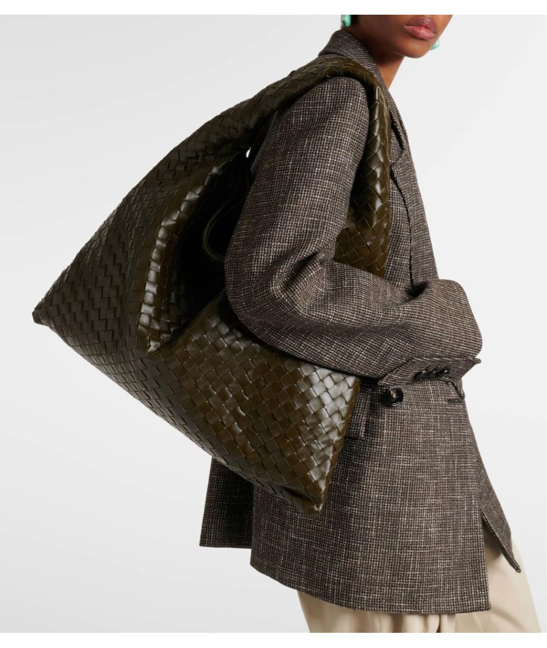 BOTTEGA VENETA Коричневая кожаная сумка тоут, фото 2
