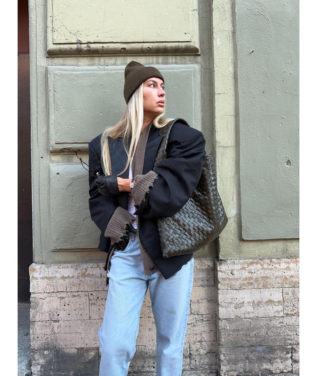 BOTTEGA VENETA Коричневая кожаная сумка тоут, фото 5