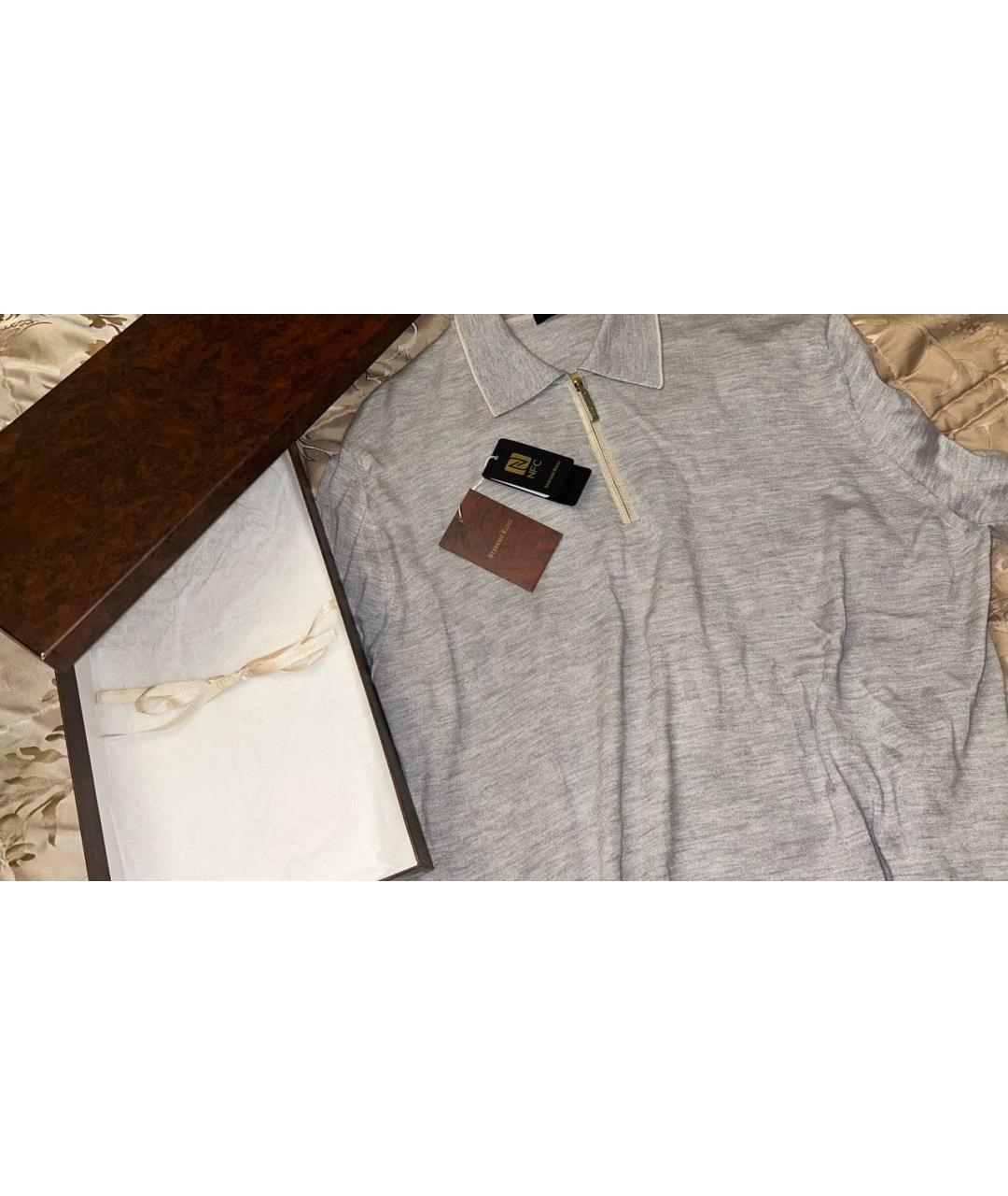 STEFANO RICCI Серый кашемировый джемпер / свитер, фото 7