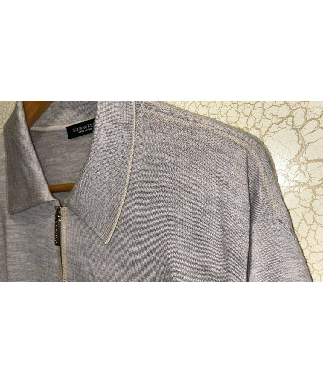 STEFANO RICCI Серый кашемировый джемпер / свитер, фото 5