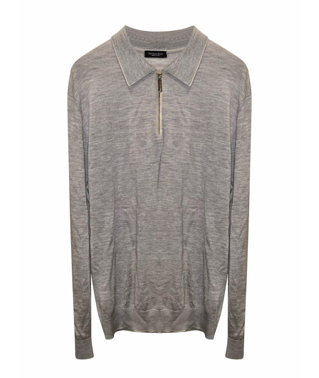 STEFANO RICCI Серый кашемировый джемпер / свитер, фото 1