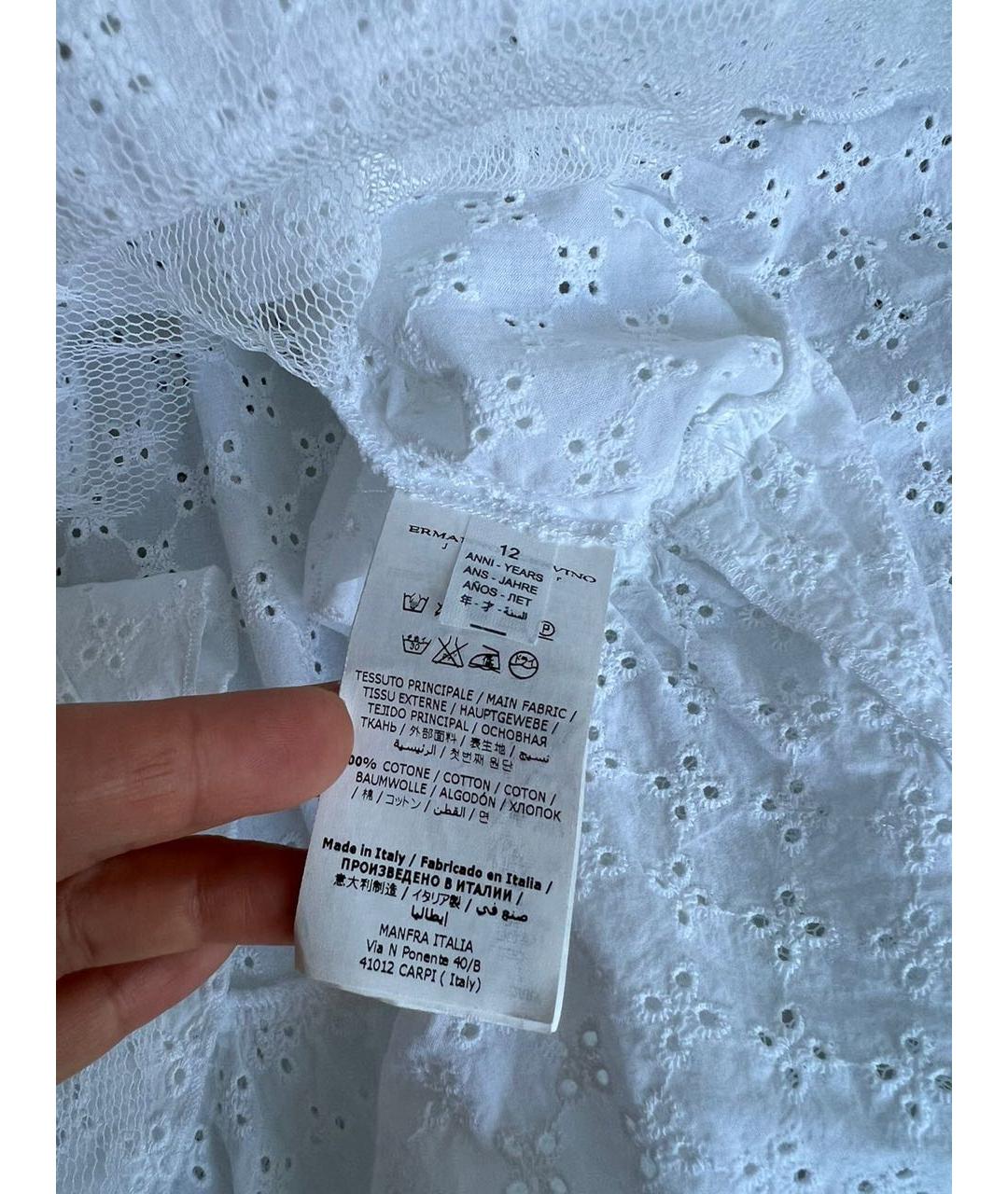 ERMANNO SCERVINO Белая рубашка, фото 4