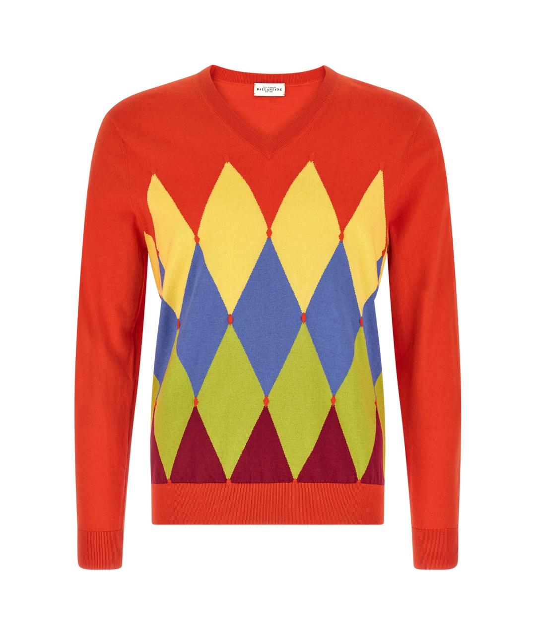 BALLANTYNE Красный хлопковый джемпер / свитер, фото 1