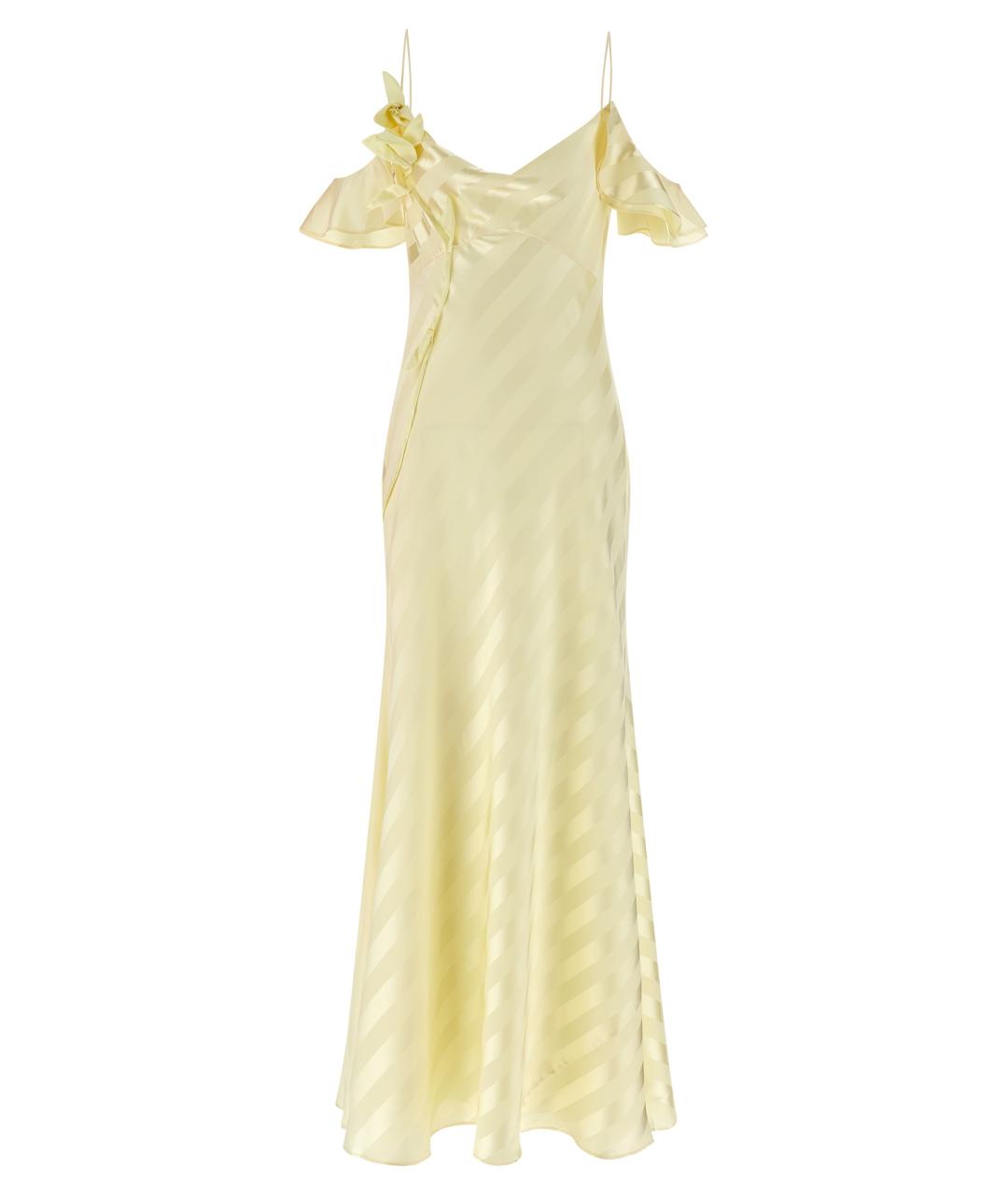 SELF-PORTRAIT Желтое полиэстеровое коктейльное платье, фото 1