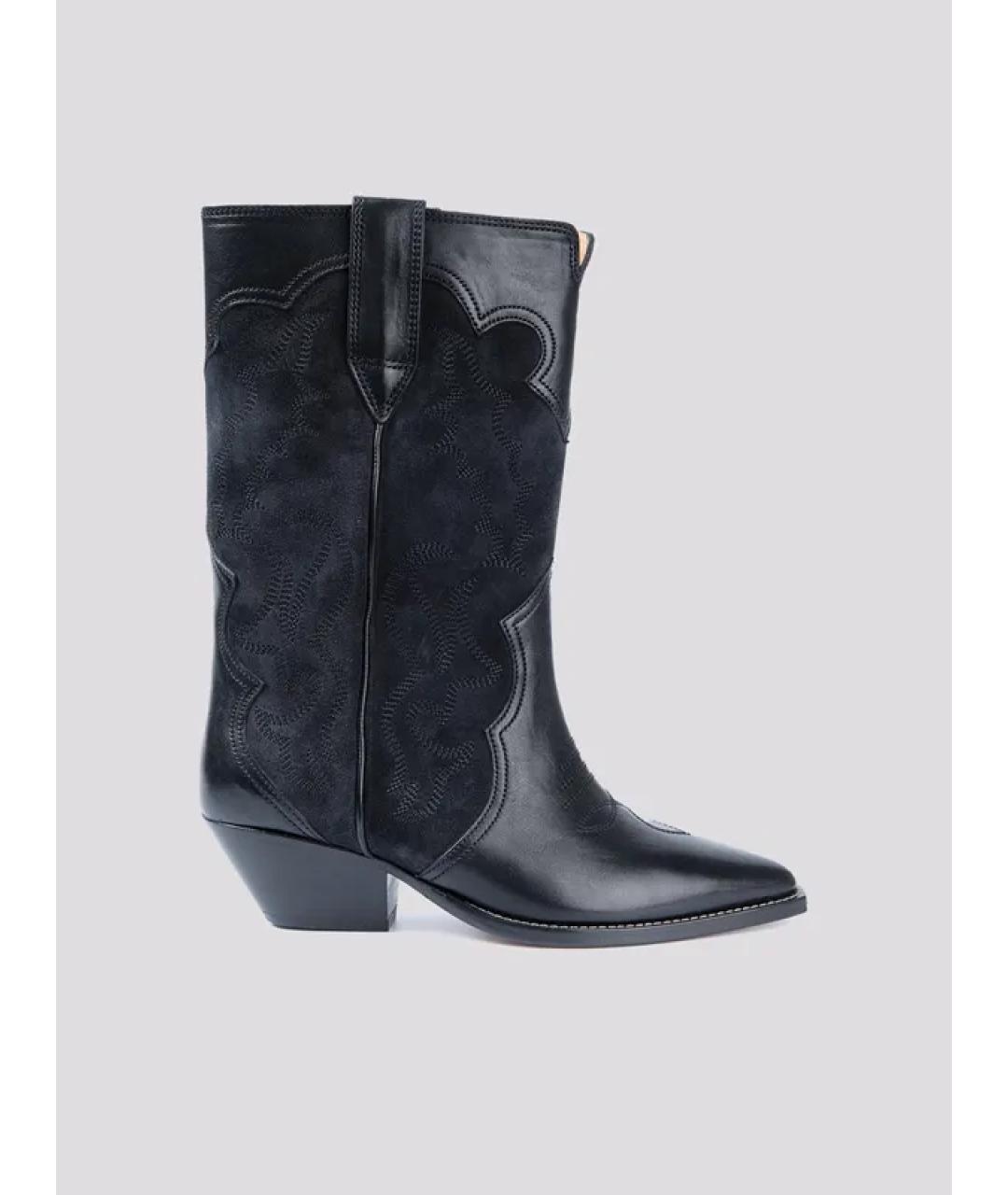 ISABEL MARANT Черные кожаные полусапоги, фото 5