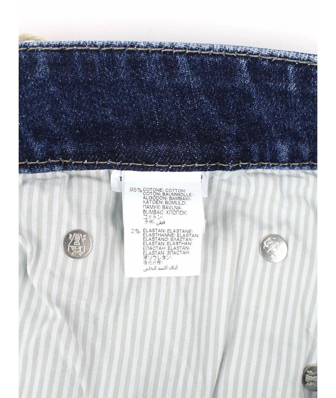 BRUNELLO CUCINELLI Синие хлопко-эластановые джинсы скинни, фото 8