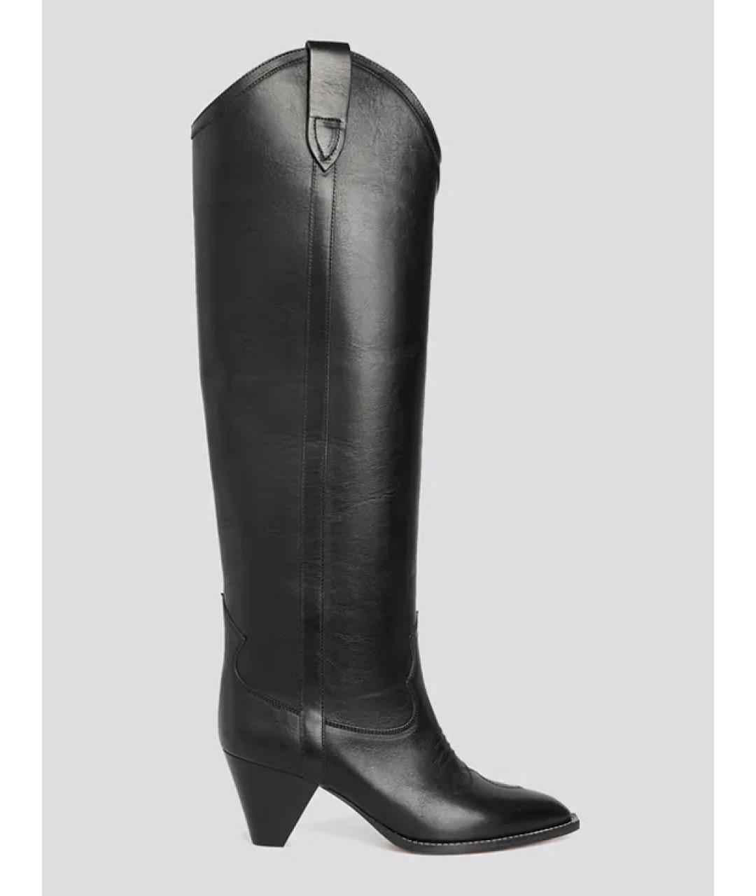 ISABEL MARANT Черные кожаные сапоги, фото 4