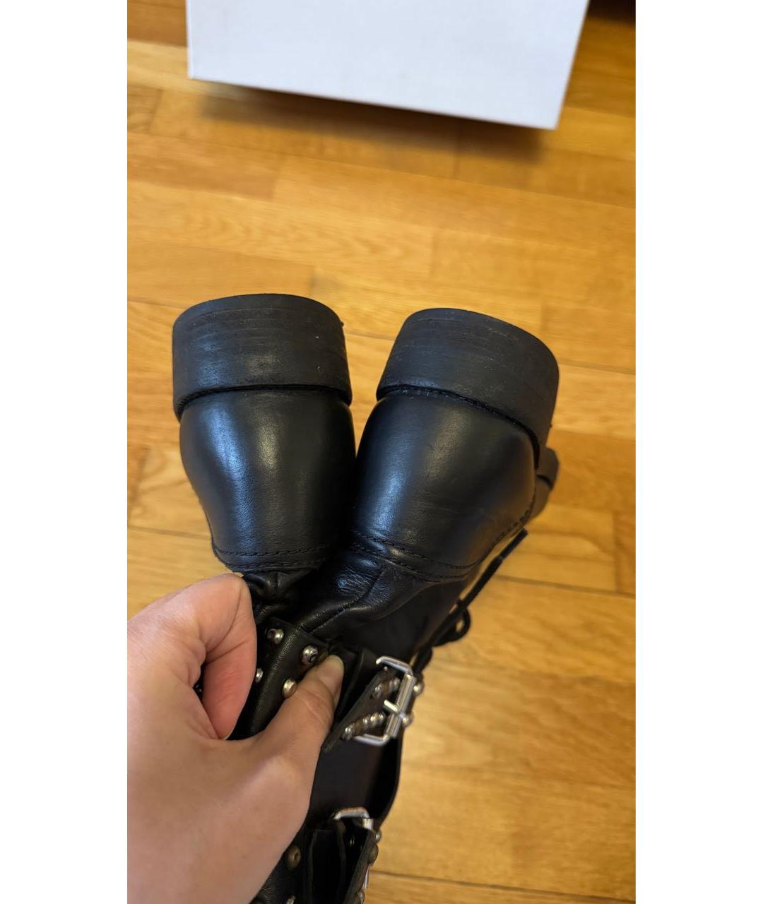 ISABEL MARANT Черные кожаные ботинки, фото 4