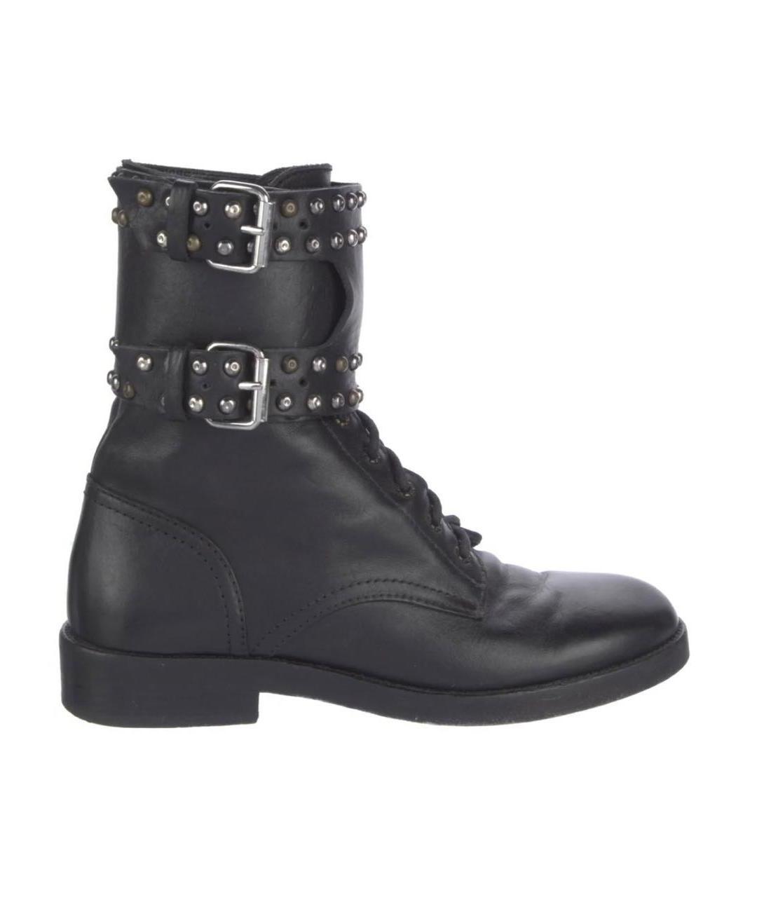 ISABEL MARANT Черные кожаные ботинки, фото 1