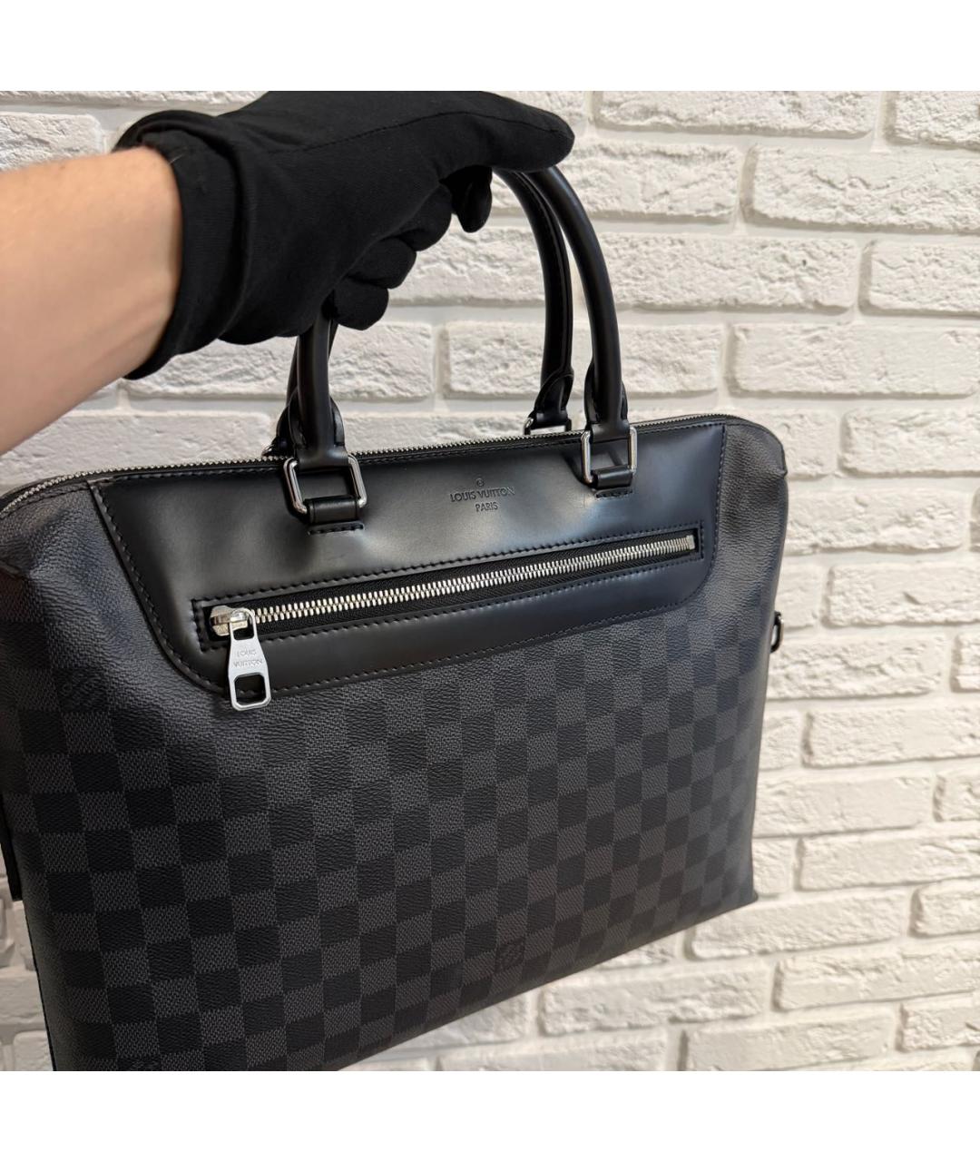 LOUIS VUITTON Черный портфель, фото 4