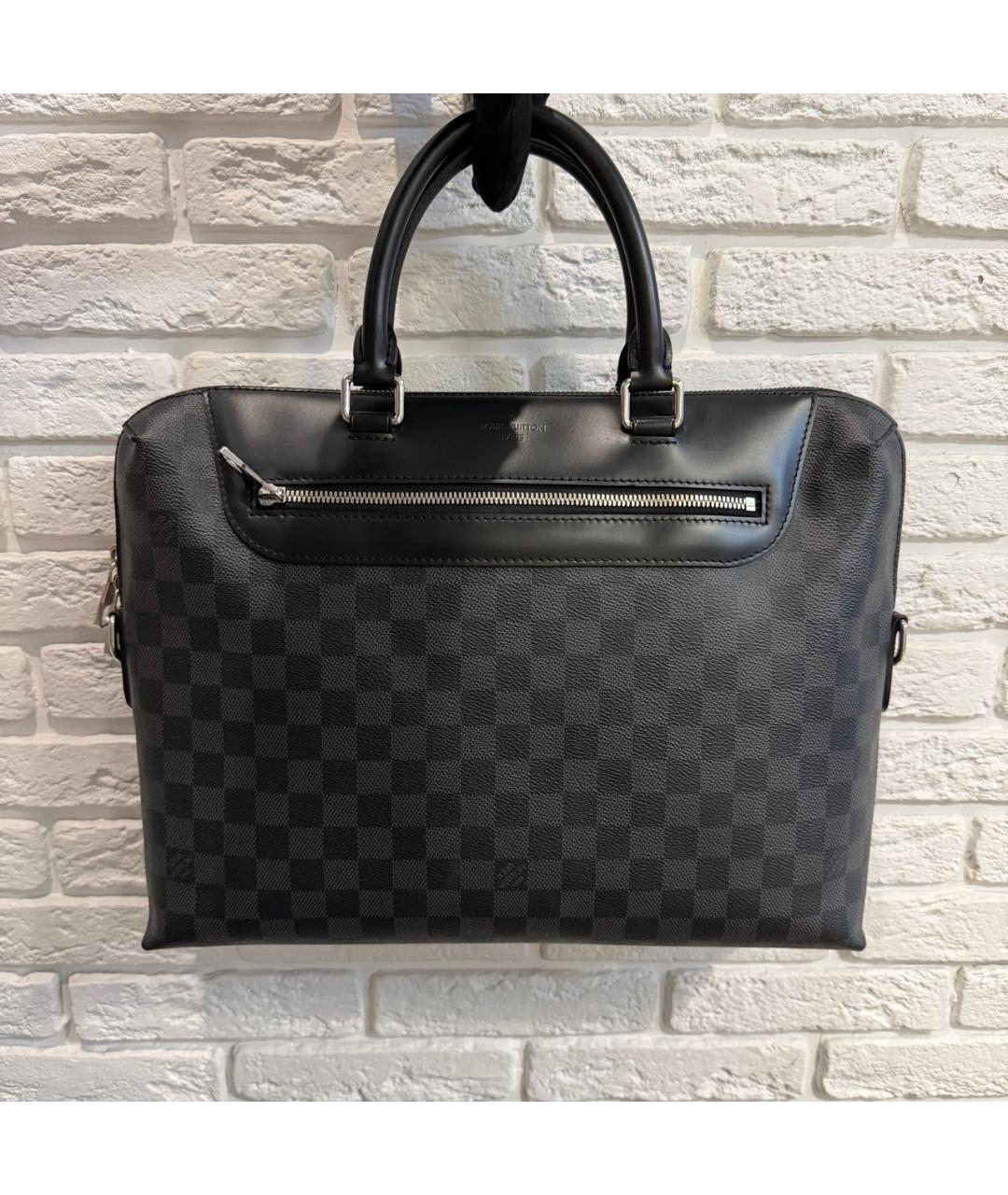 LOUIS VUITTON Черный портфель, фото 3