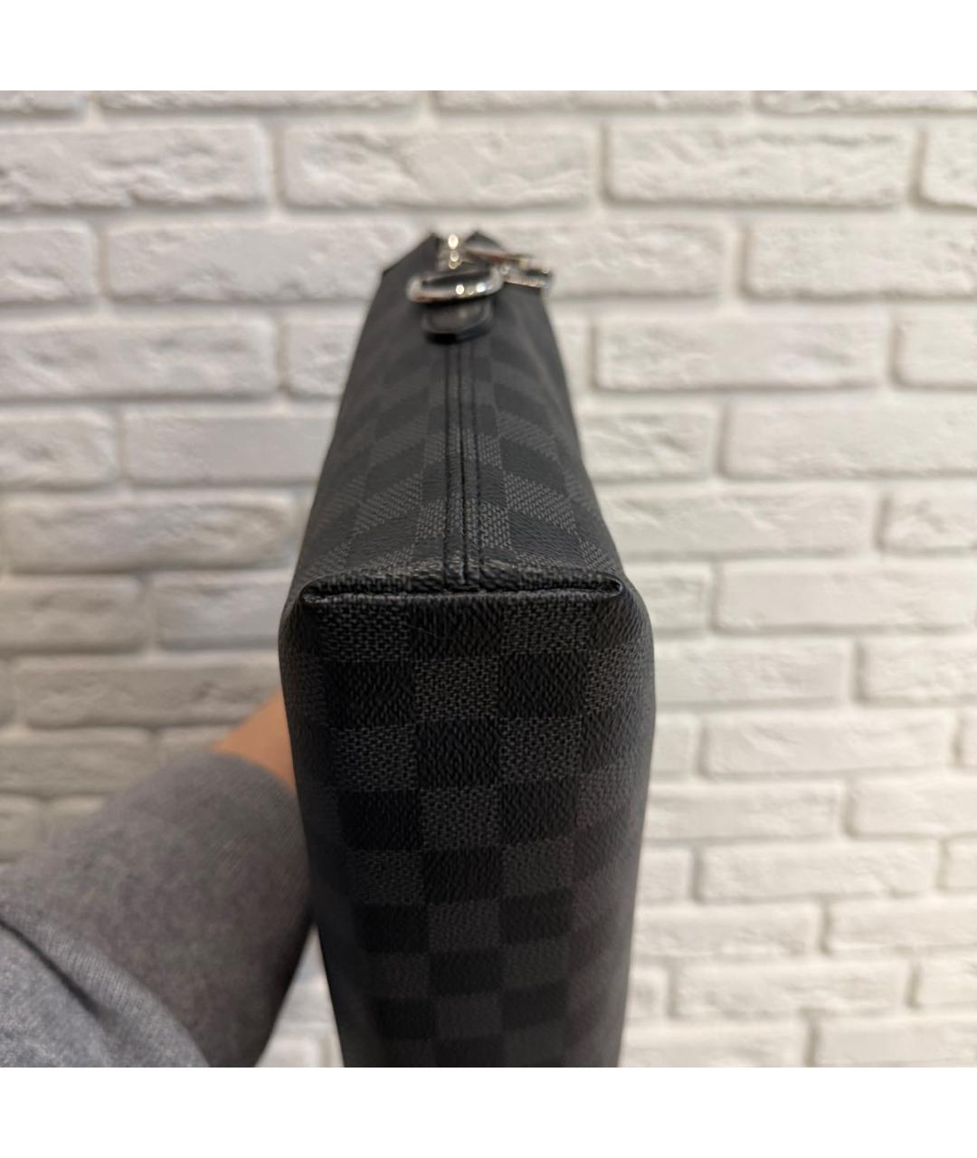 LOUIS VUITTON Черный портфель, фото 8