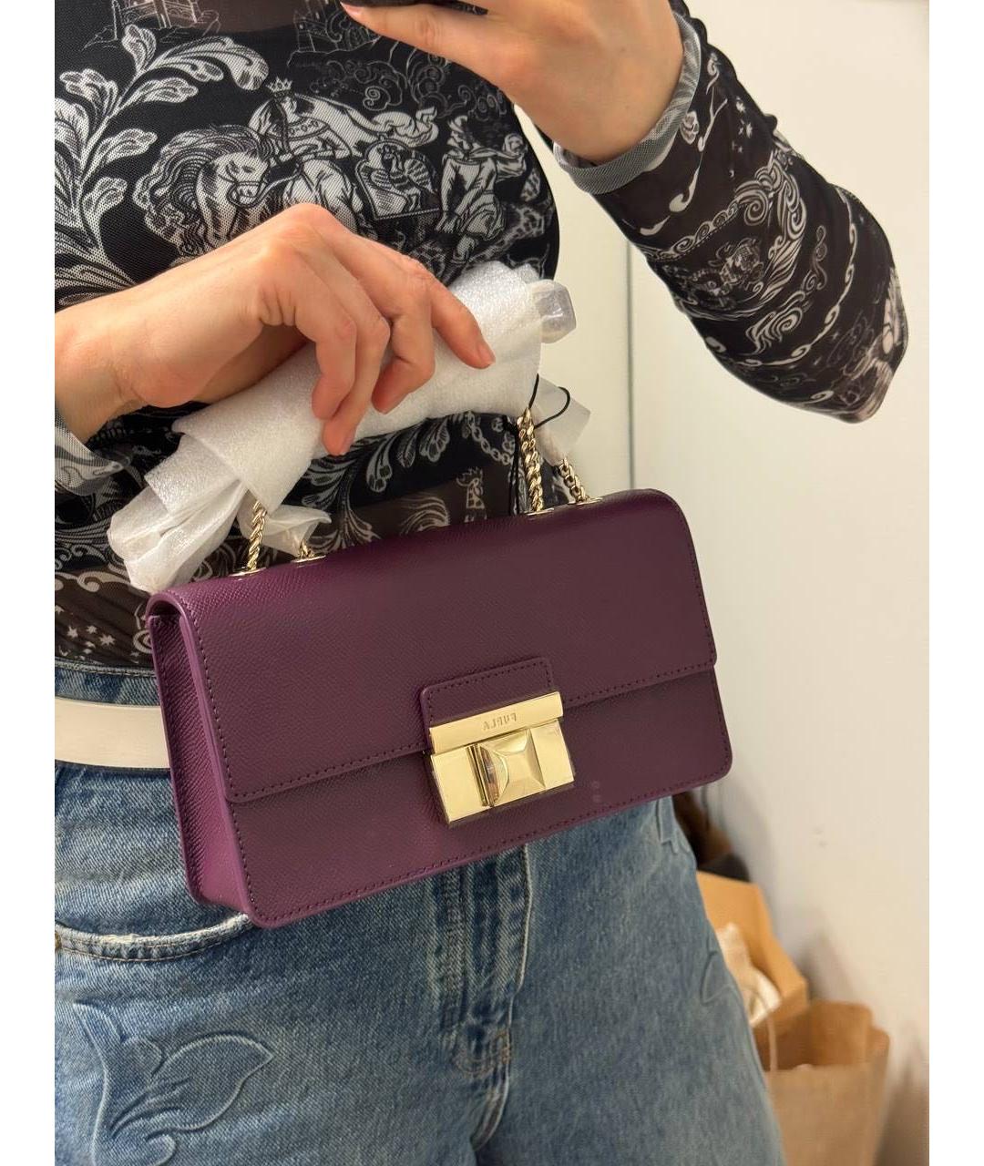 FURLA Фиолетовая сумка через плечо, фото 4