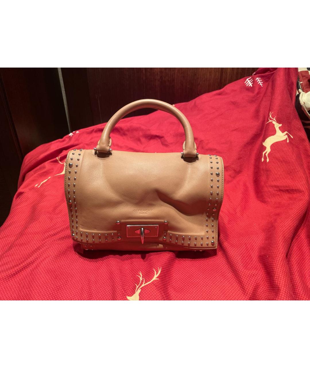 GIVENCHY Розовая кожаная сумка с короткими ручками, фото 2