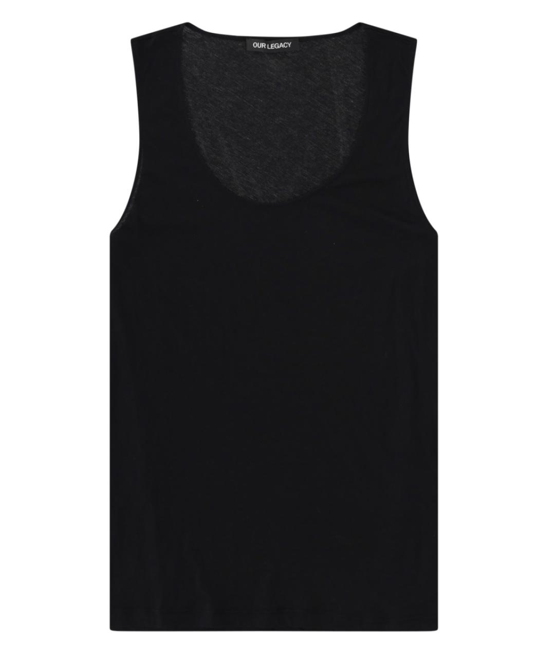 OUR LEGACY Черная хлопковая майка, фото 1
