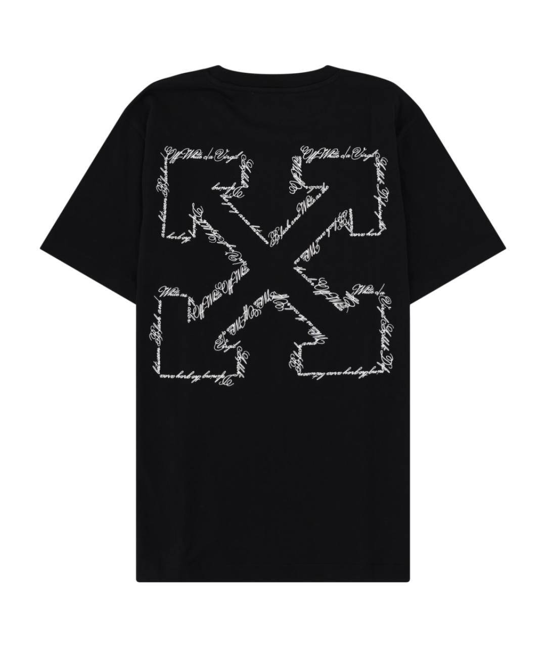 OFF-WHITE Черная хлопковая футболка, фото 2