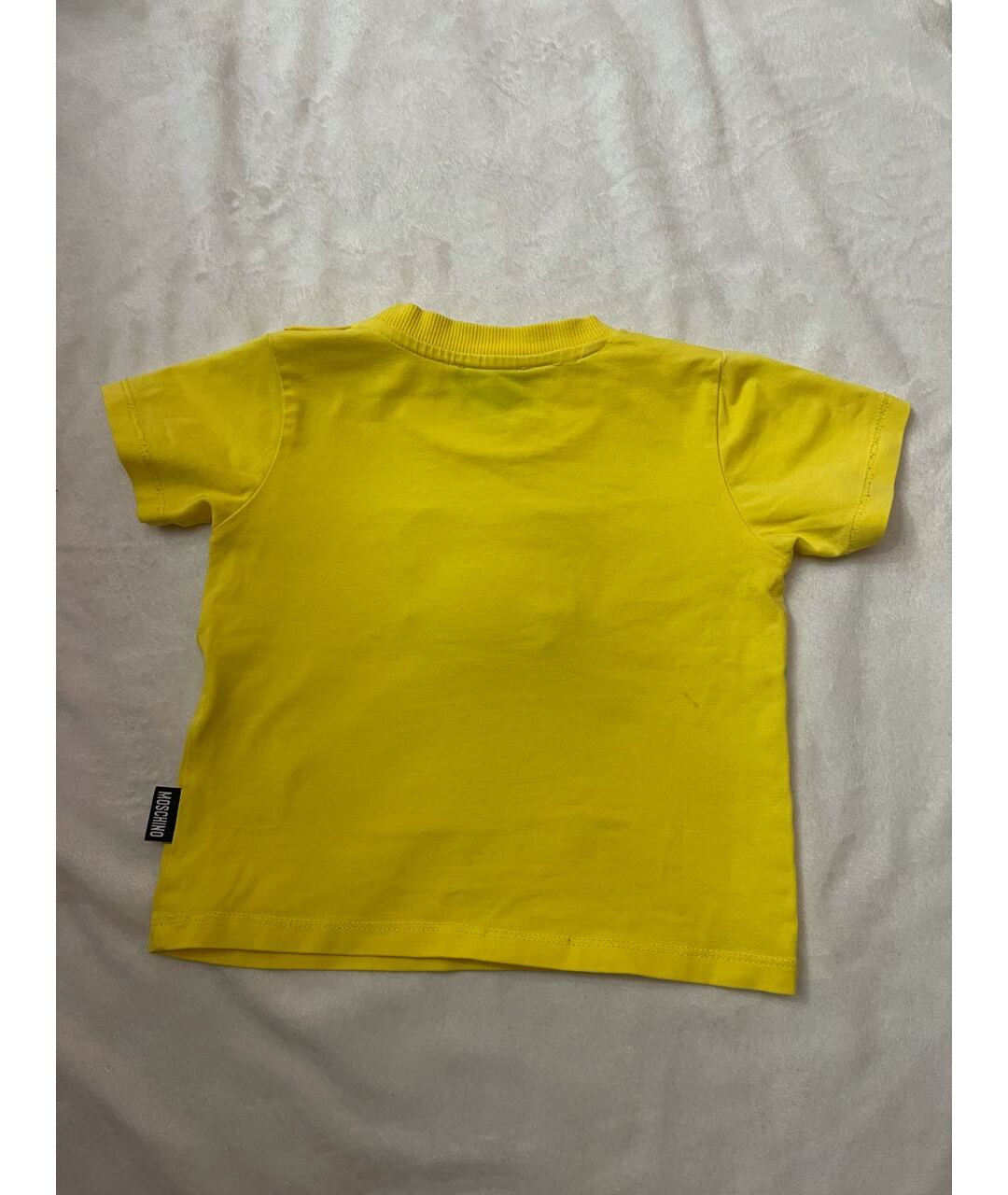 MOSCHINO KIDS Желтая хлопковая детская футболка, фото 2