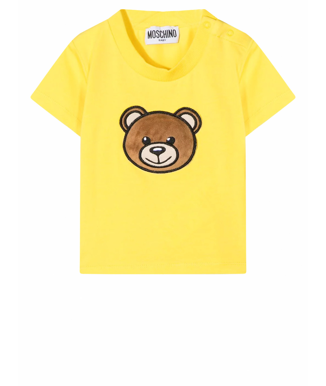 MOSCHINO KIDS Желтая хлопковая детская футболка, фото 1