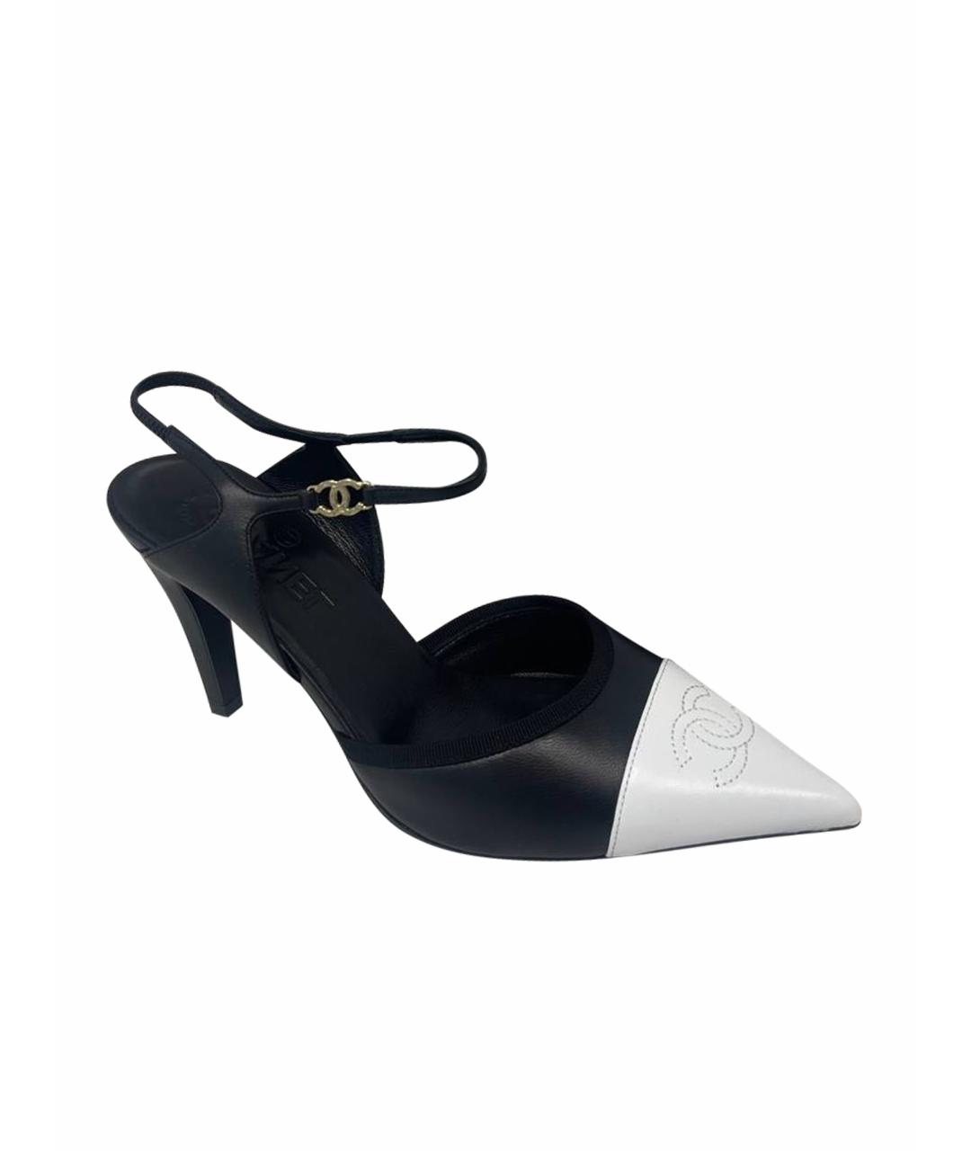 CHANEL Черные кожаные туфли, фото 1