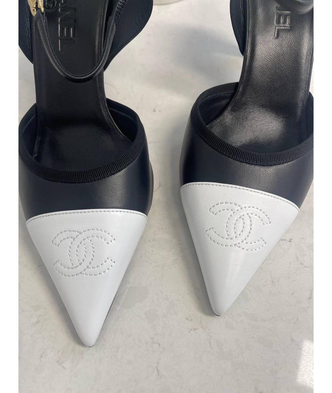 CHANEL Черные кожаные туфли, фото 3