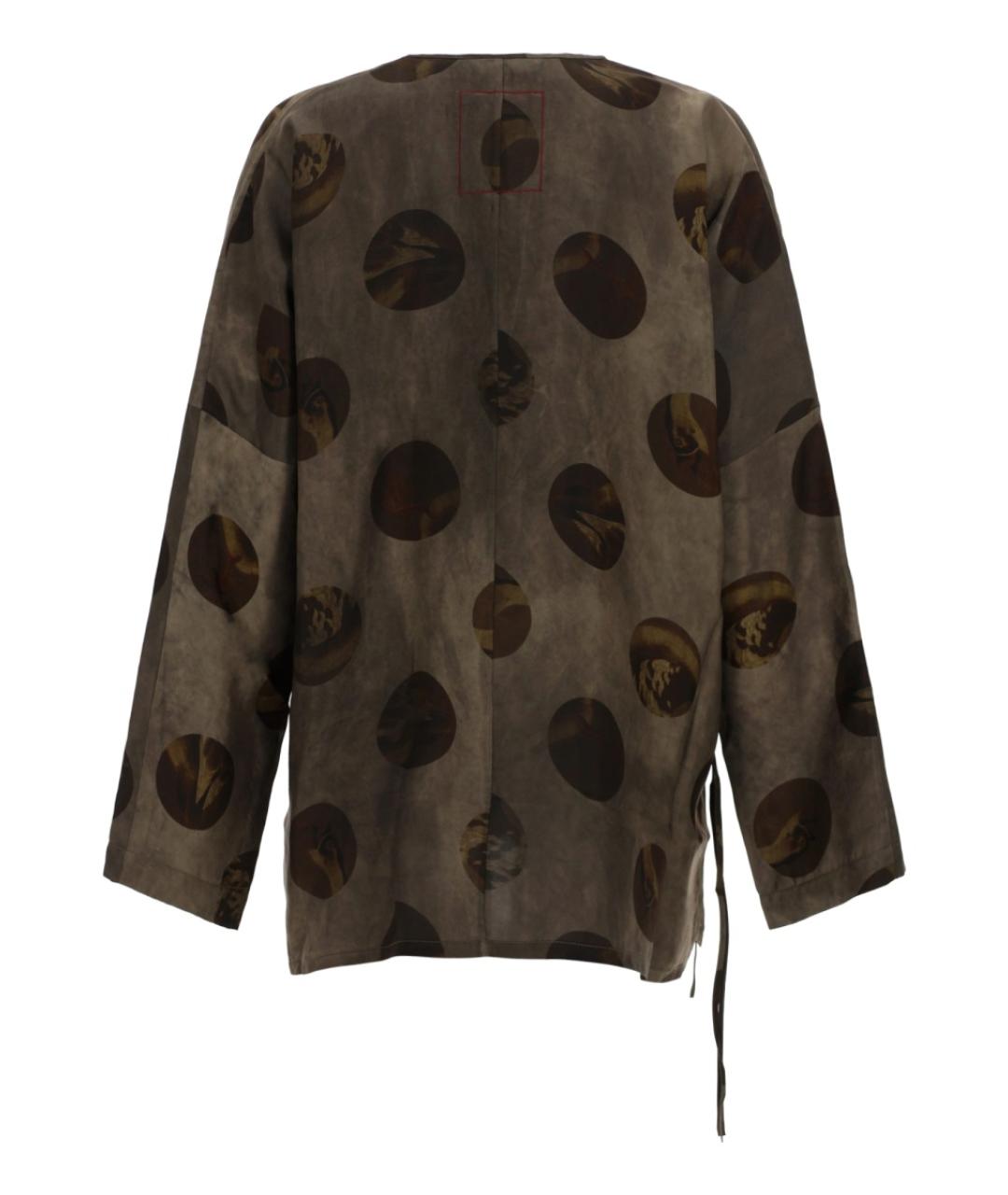 UMA WANG Коричневая вискозная блузы, фото 2