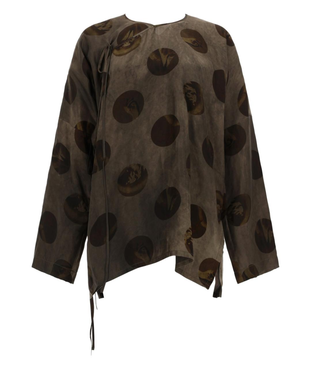 UMA WANG Коричневая вискозная блузы, фото 1