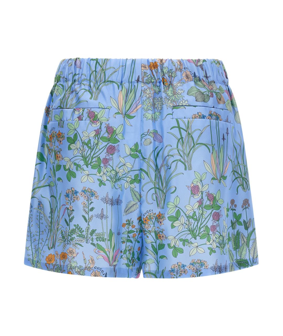 GUCCI Мульти шелковые шорты, фото 2