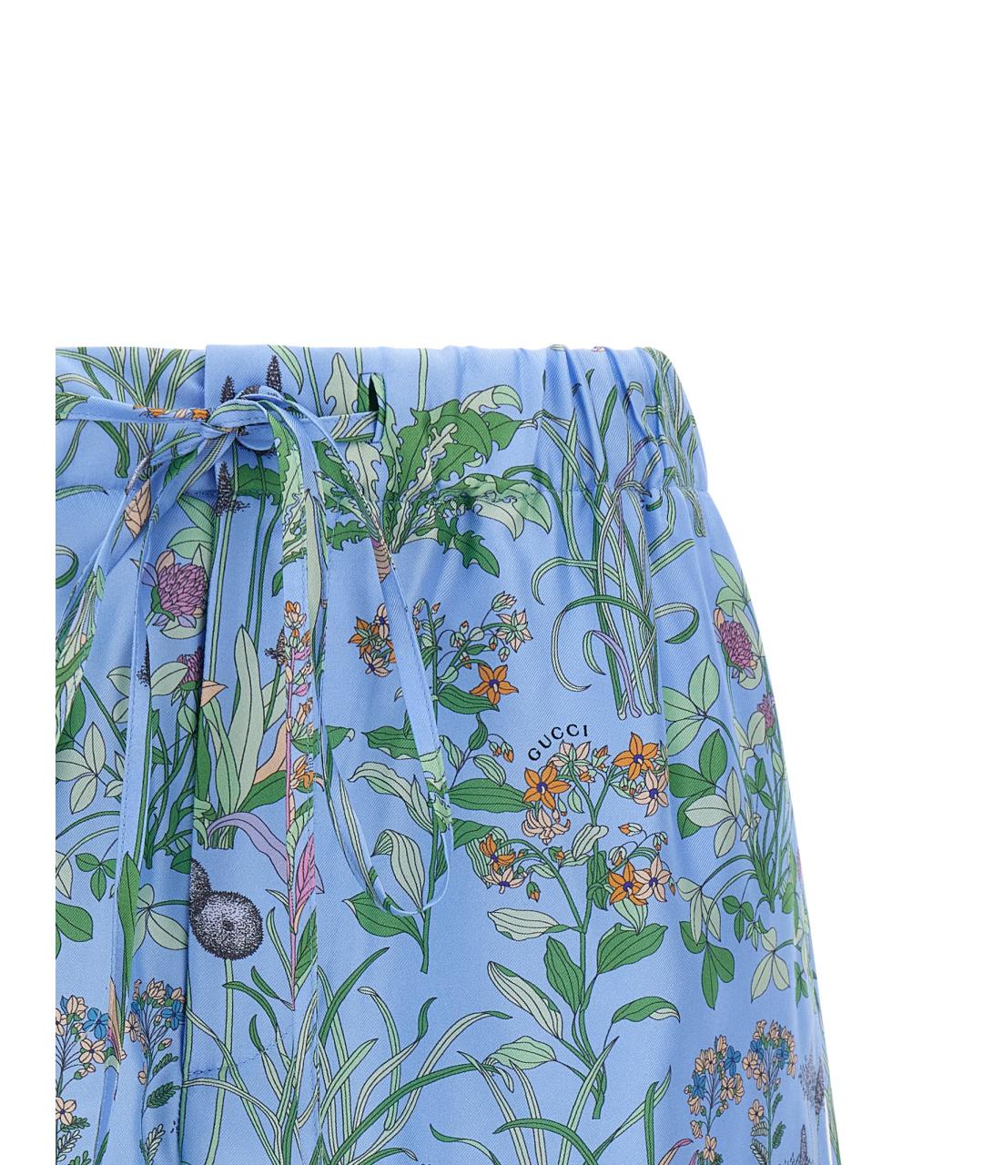 GUCCI Мульти шелковые шорты, фото 3