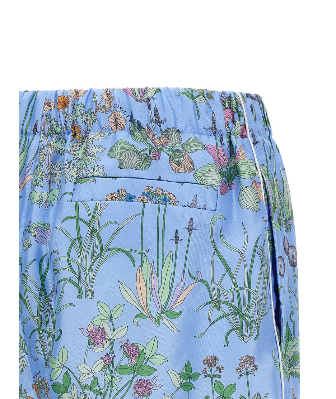 GUCCI Мульти шелковые шорты, фото 4