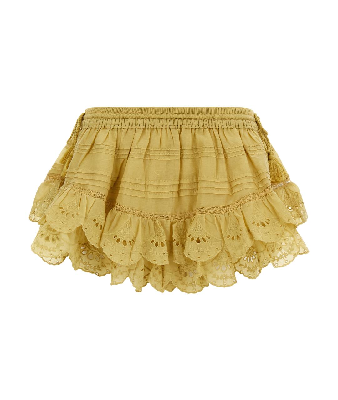 ISABEL MARANT ETOILE Желтые хлопковые шорты, фото 1