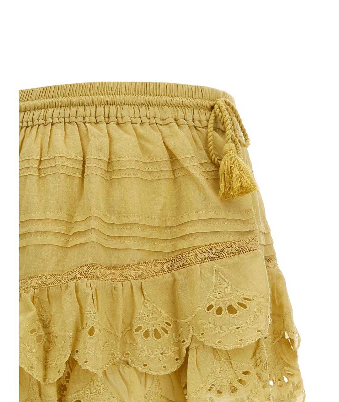 ISABEL MARANT ETOILE Желтые хлопковые шорты, фото 4