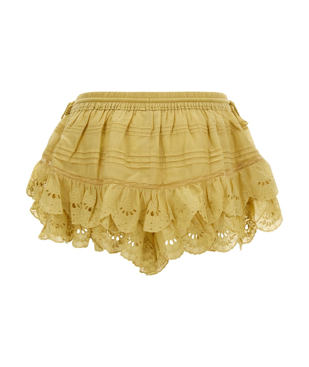 ISABEL MARANT ETOILE Желтые хлопковые шорты, фото 2