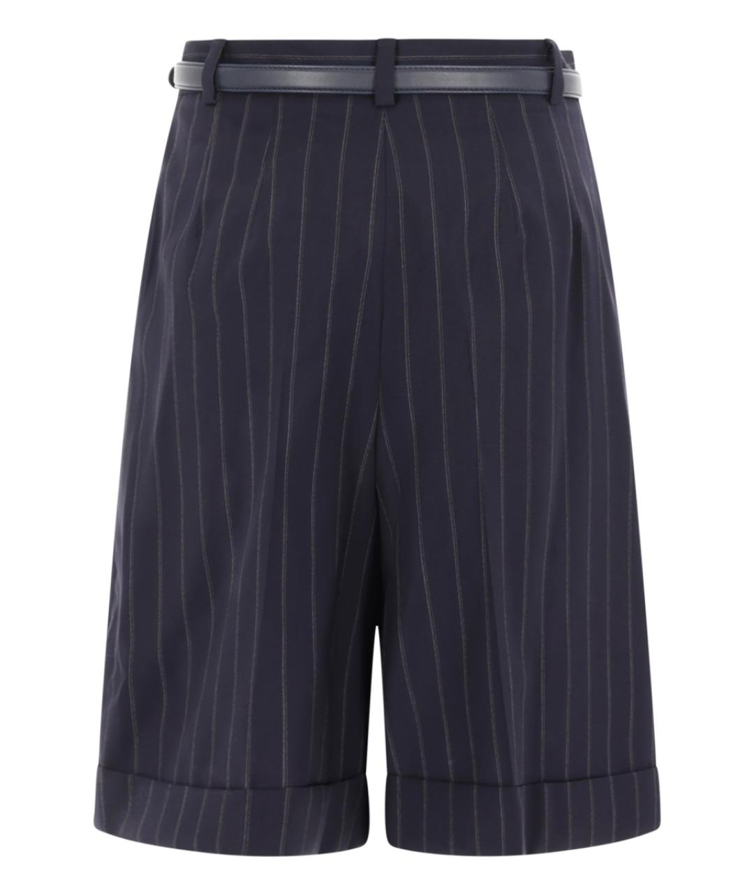 MAX MARA Темно-синие шерстяные шорты, фото 2