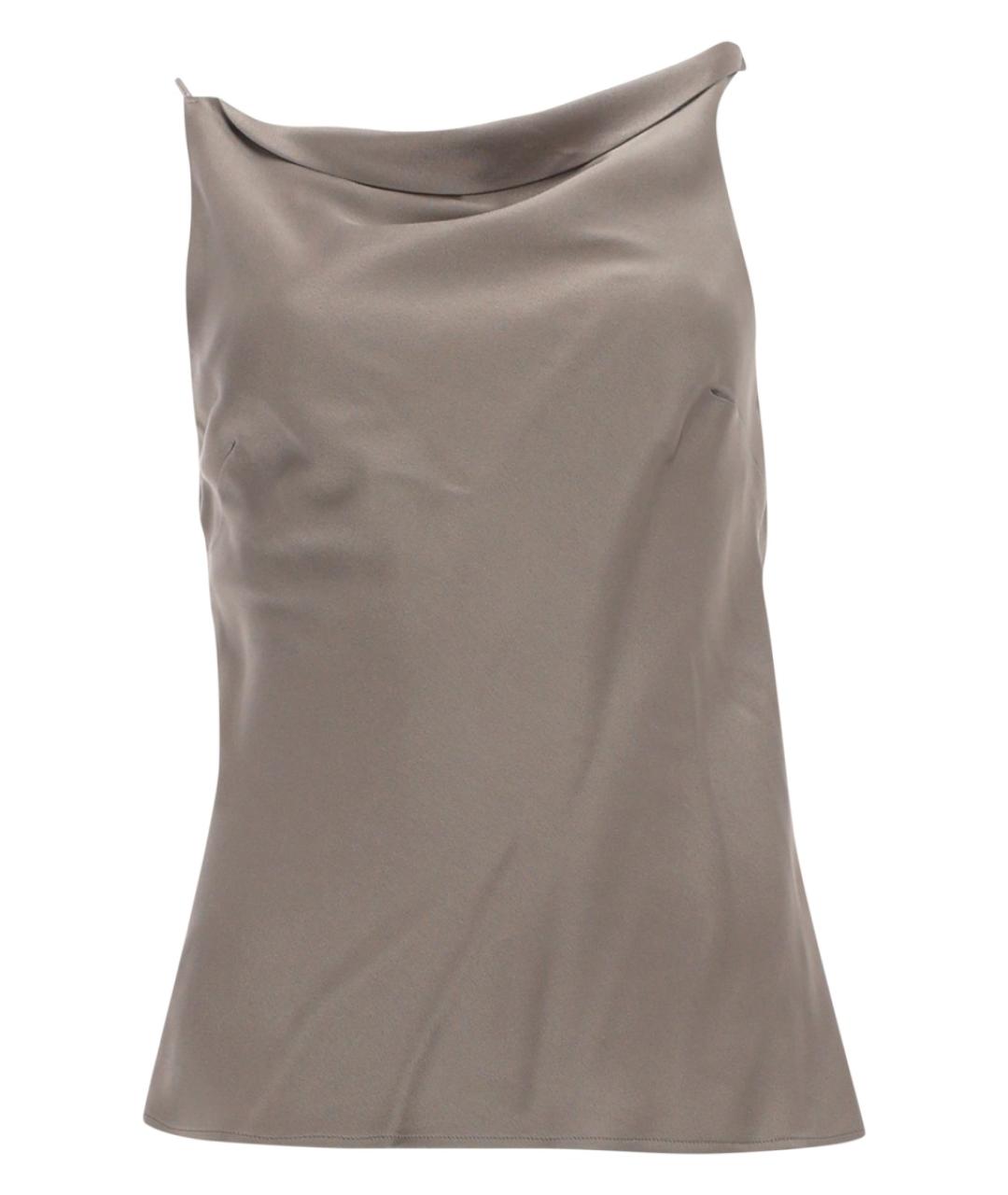 ALYSI Бежевая ацетатная блузы, фото 1