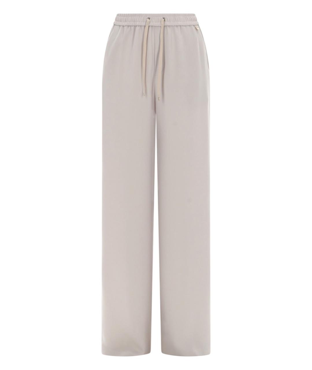 HERNO Розовые полиэстеровые прямые брюки, фото 1