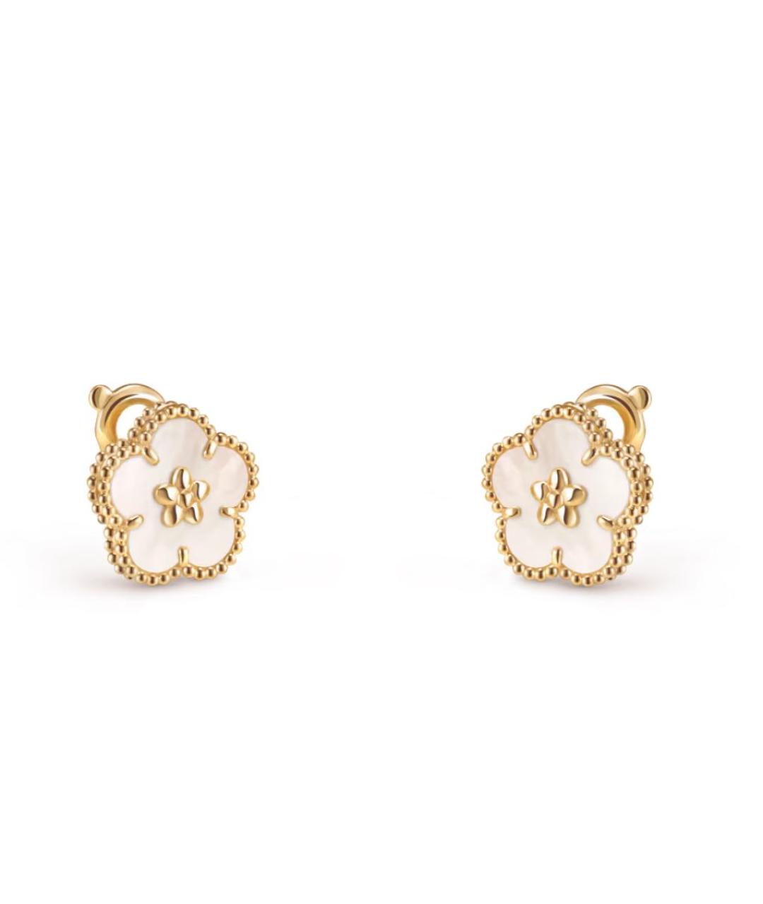 VAN CLEEF & ARPELS Белые серьги из желтого золота, фото 2