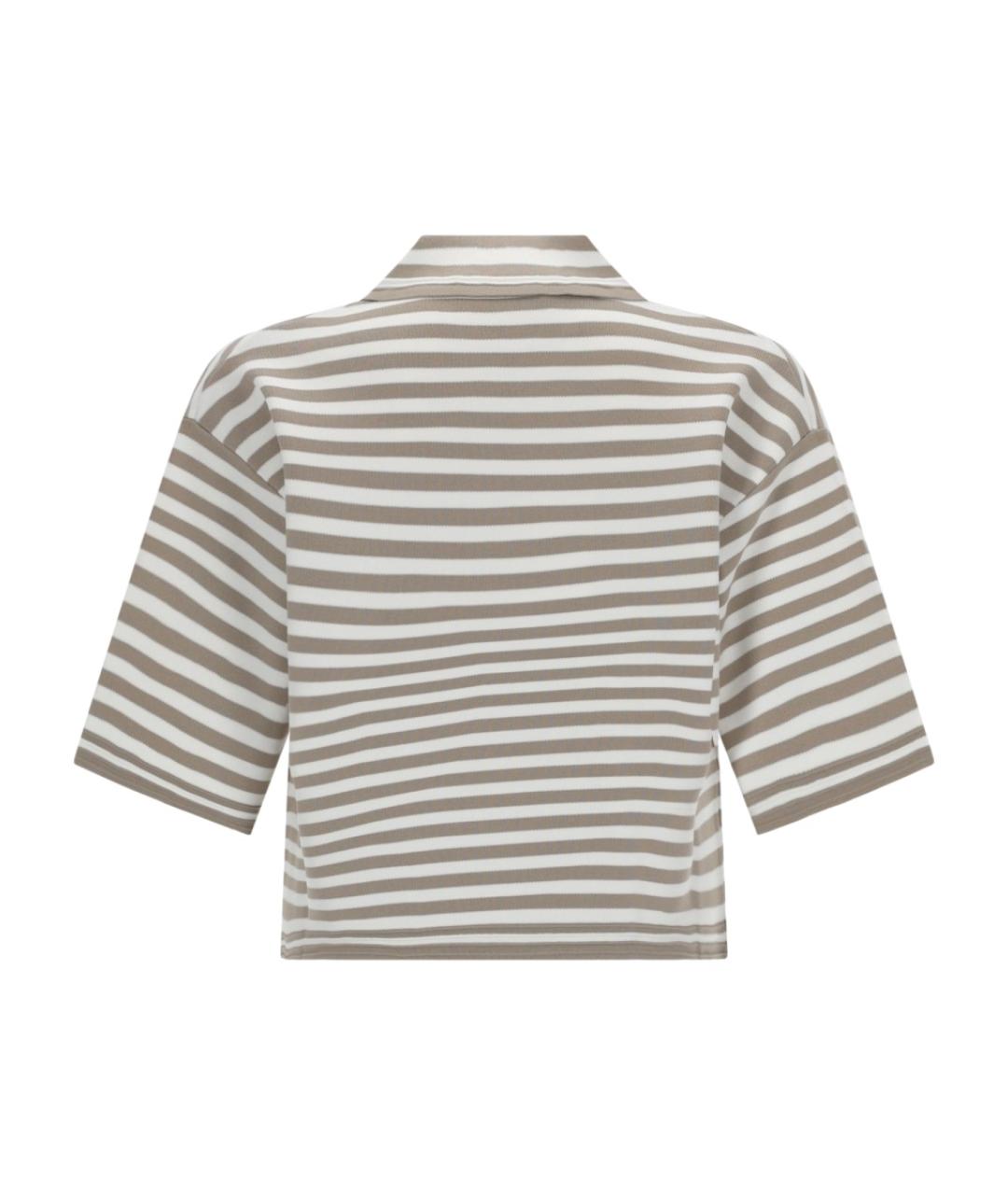 MAX MARA Бежевая вискозная футболка, фото 2