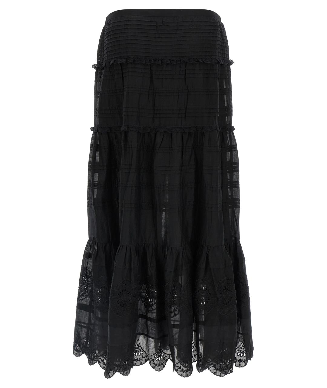 ISABEL MARANT ETOILE Черная хлопковая юбка макси, фото 2