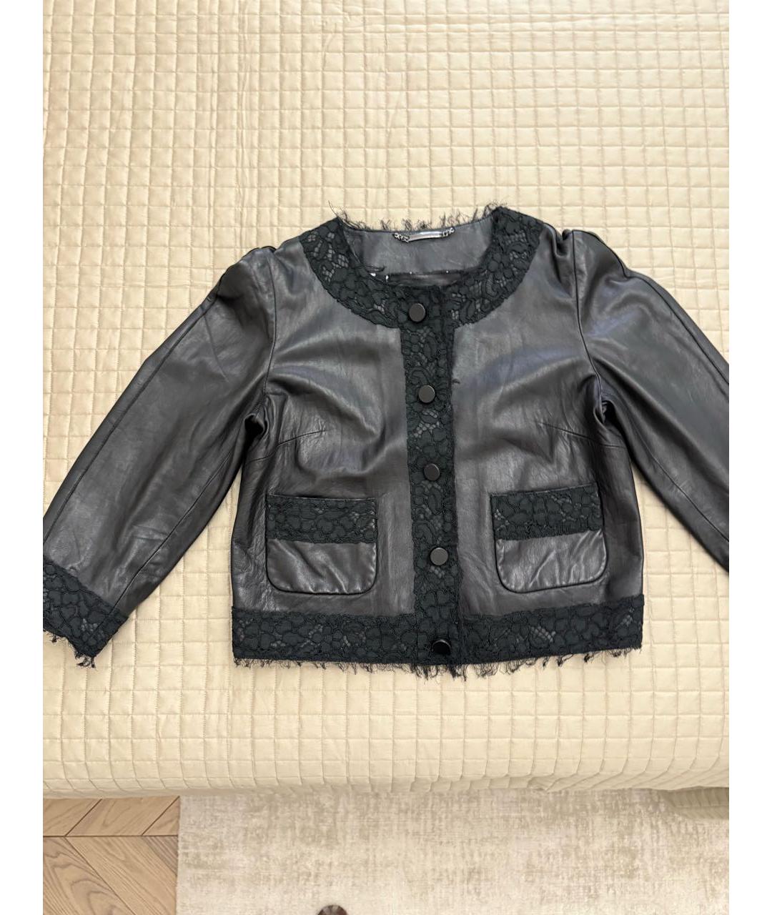 DOLCE&GABBANA Черная кожаная куртка, фото 4