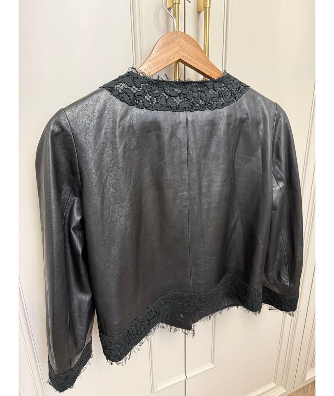 DOLCE&GABBANA Черная кожаная куртка, фото 2