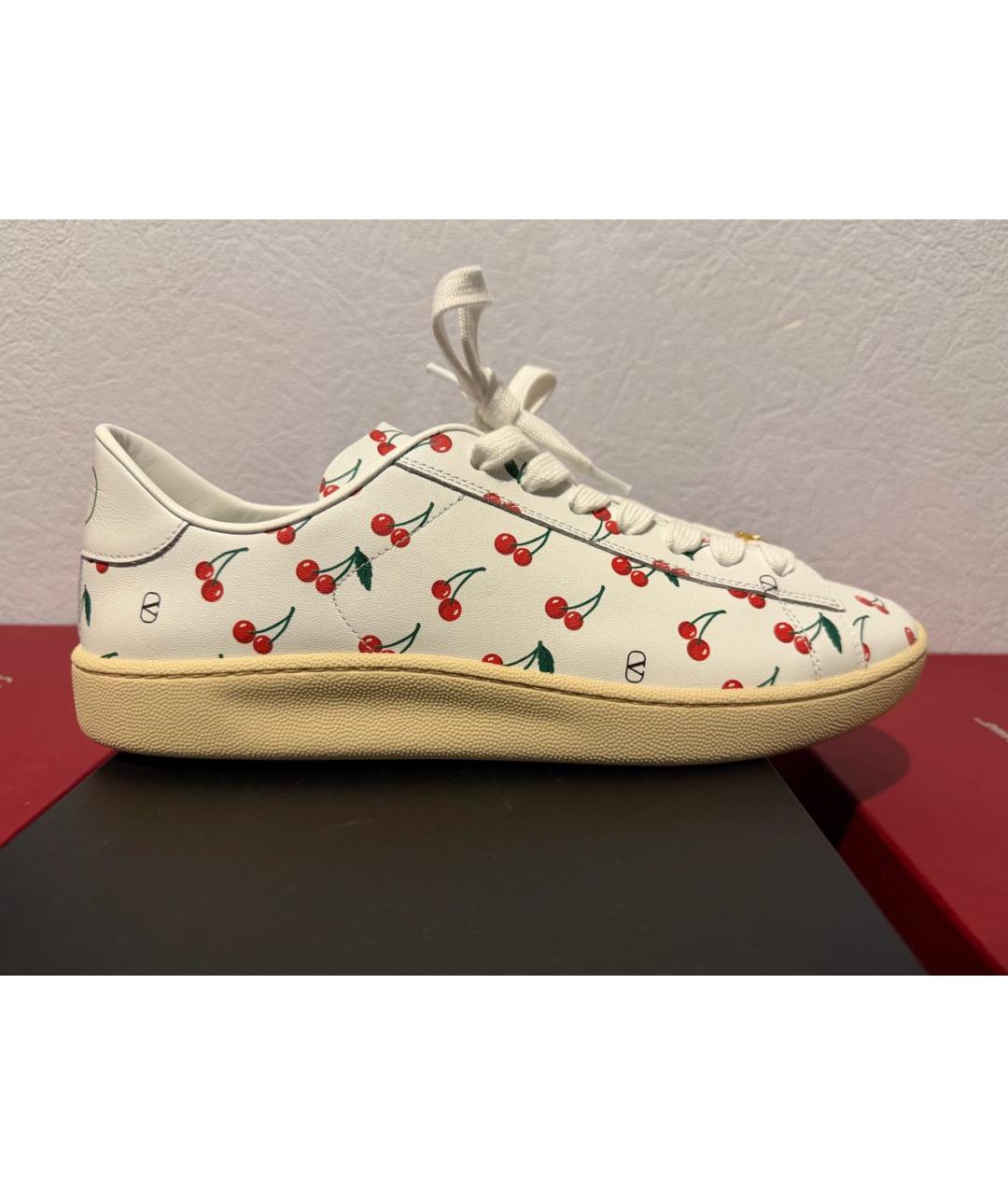 VALENTINO Белые кожаные низкие кроссовки / кеды, фото 7