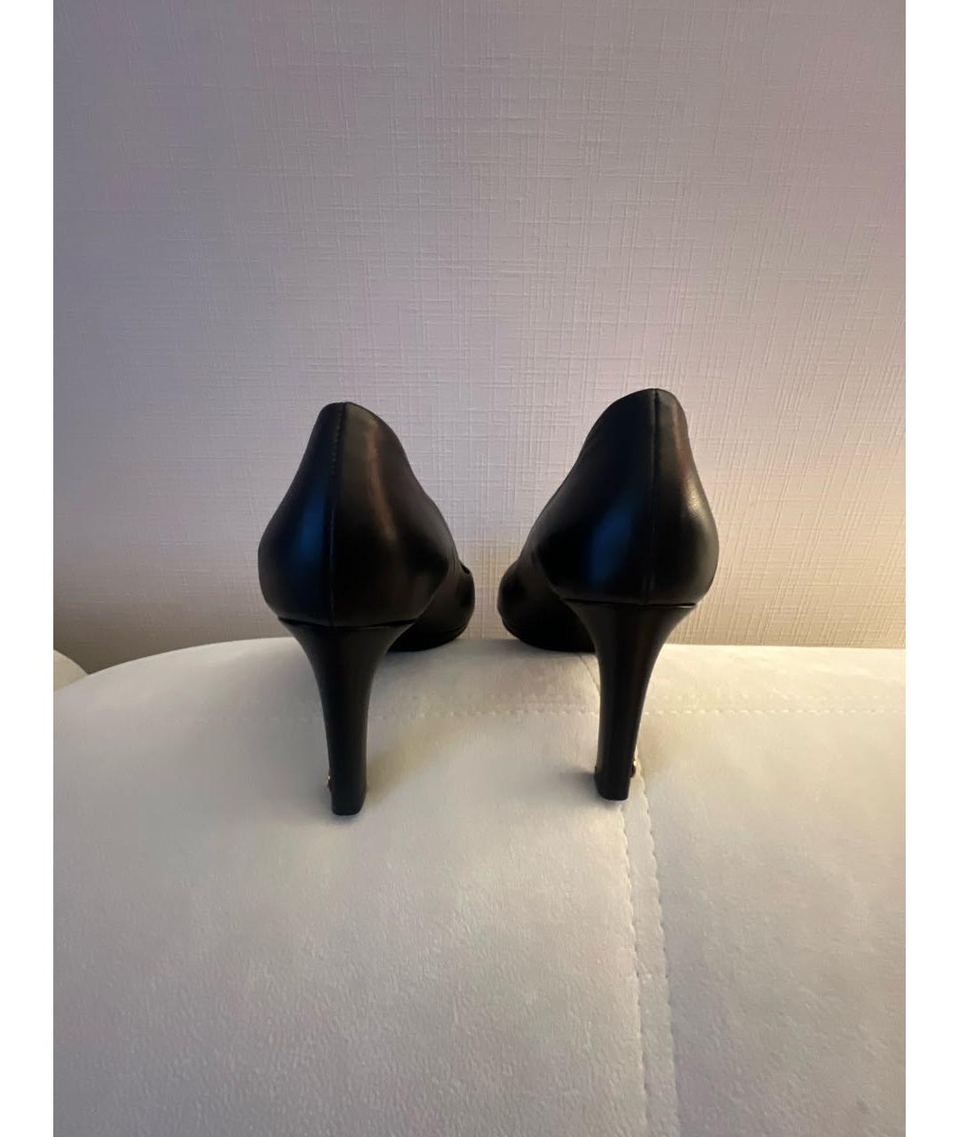 GUCCI Черные кожаные туфли, фото 4