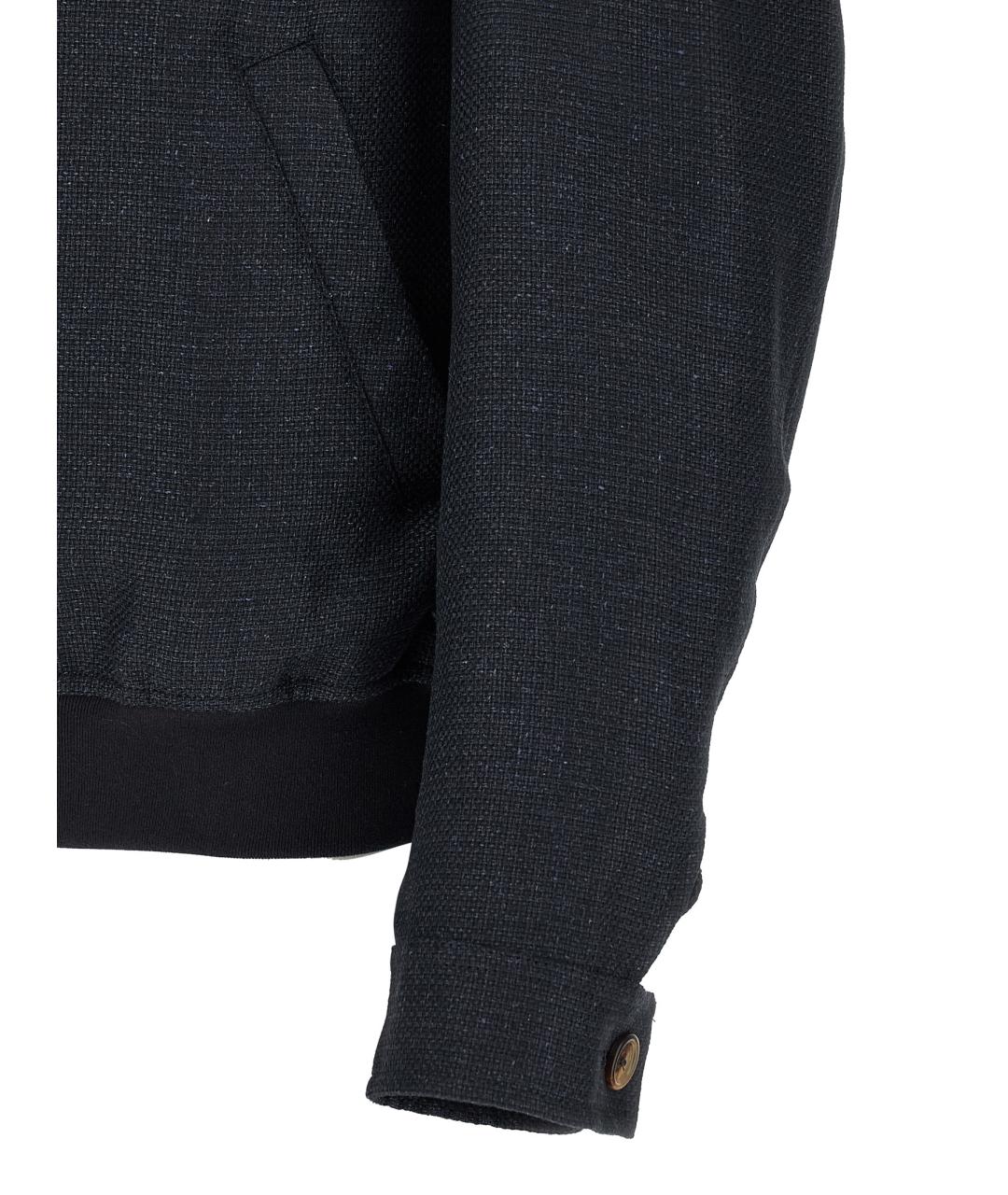 BRUNELLO CUCINELLI Темно-синяя шелковая куртка, фото 3