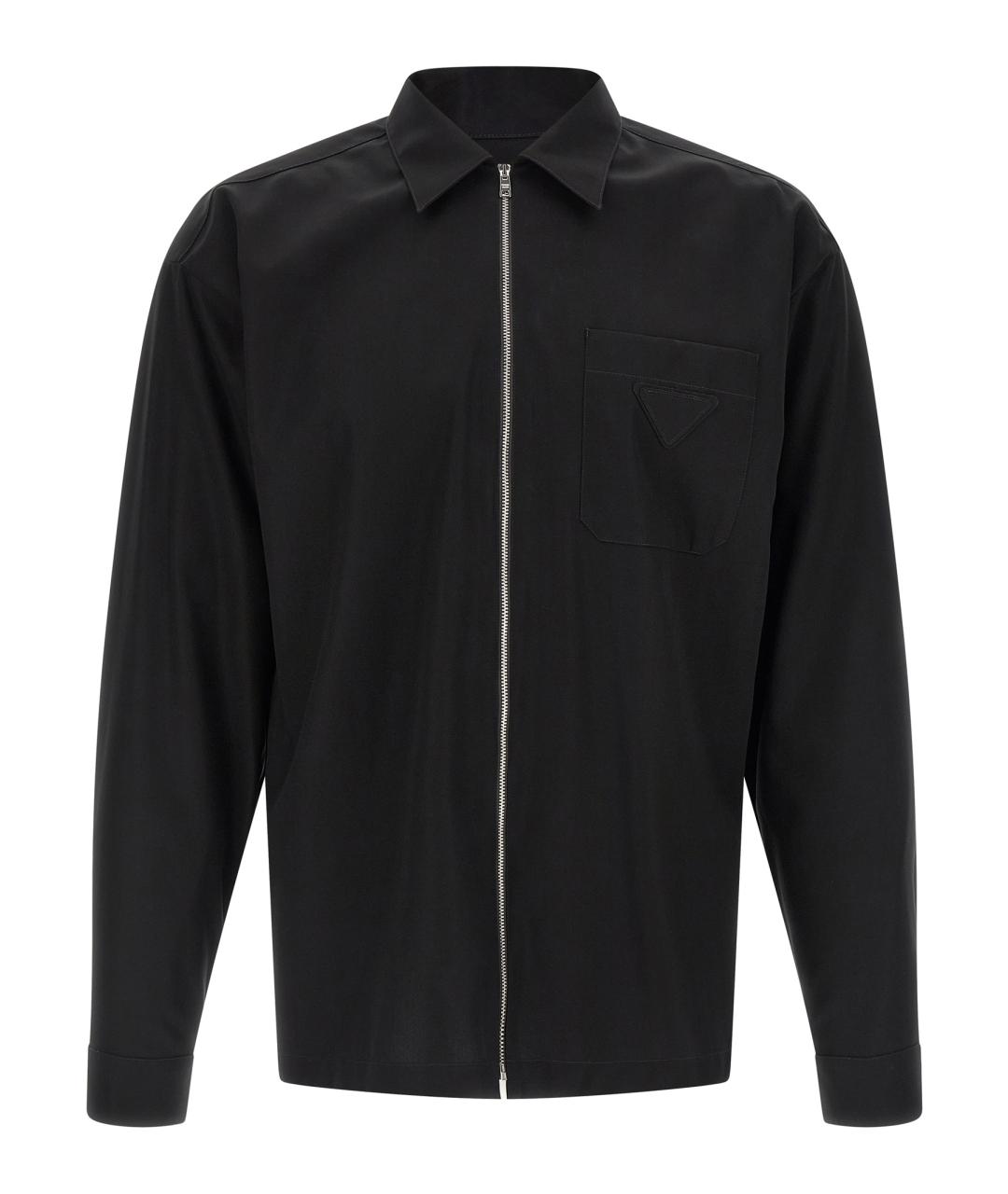 PRADA Черная хлопковая кэжуал рубашка, фото 1