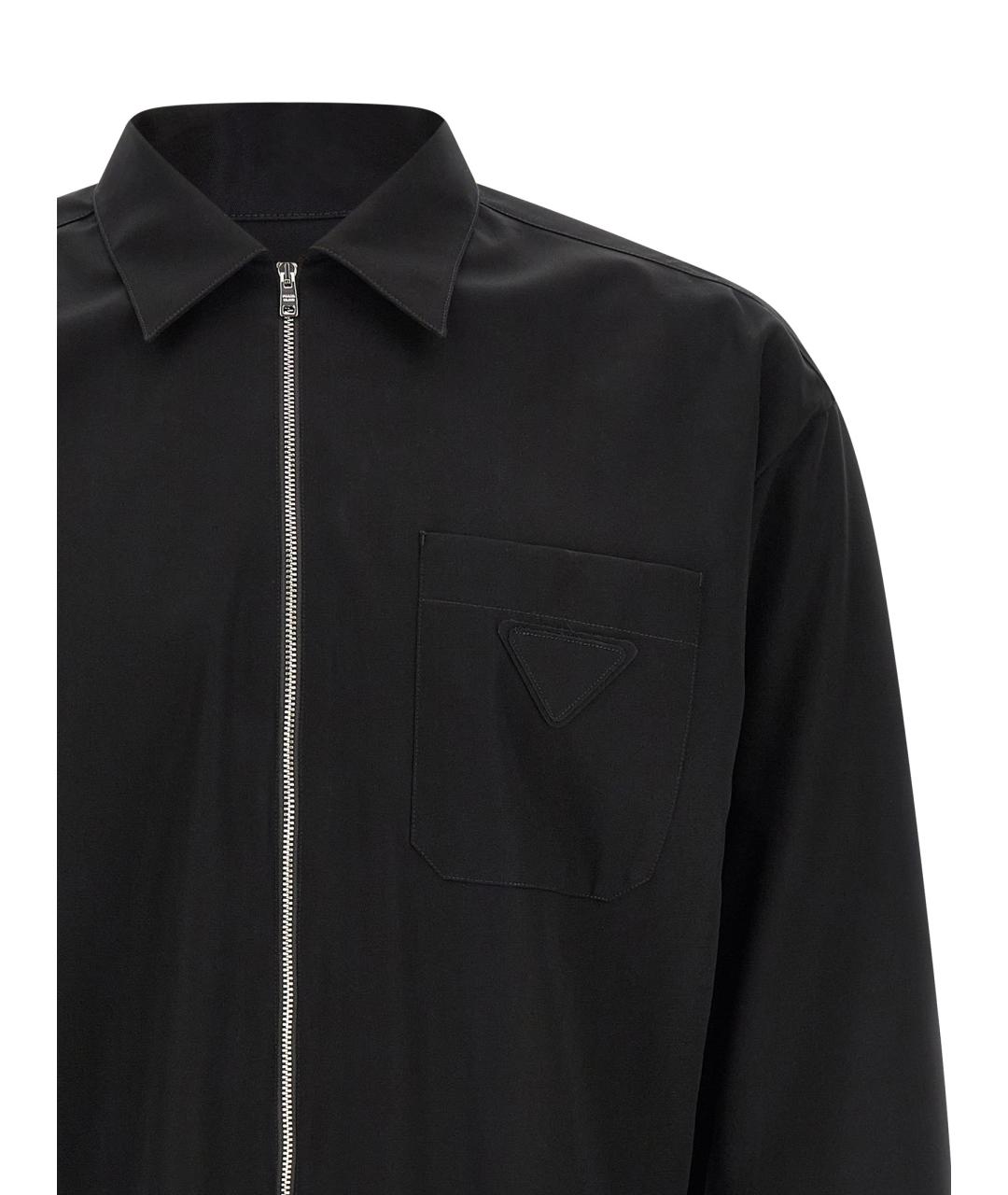 PRADA Черная хлопковая кэжуал рубашка, фото 3
